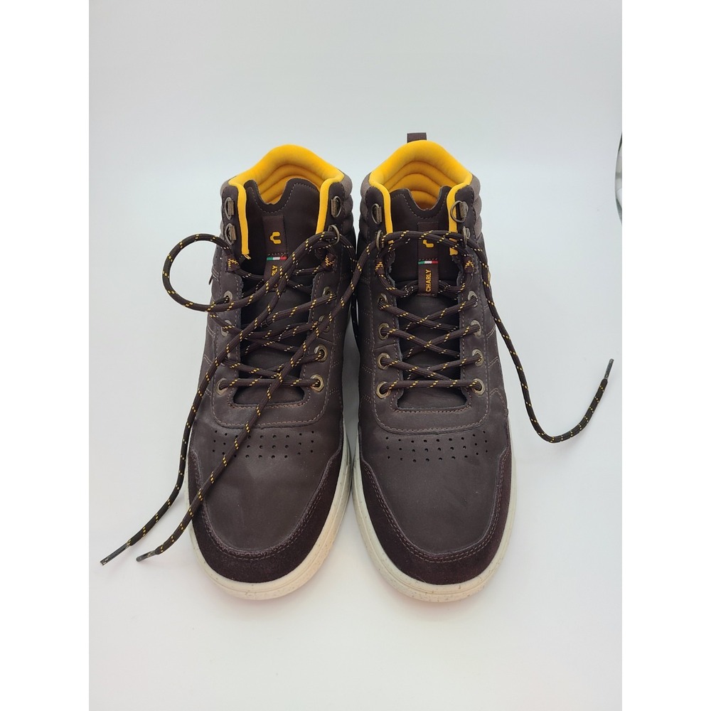 Charly Men's Atrium Hi sneakers in brown. Size 12